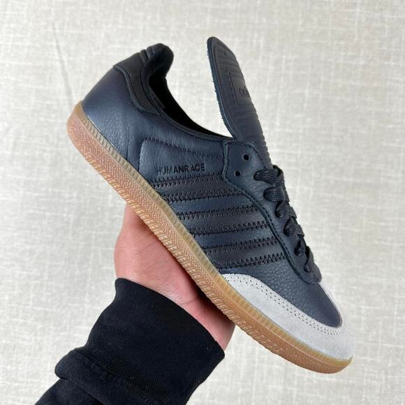 adidas gazelle silver green womens Adidas x Pharrell Williams Samba Sneakers